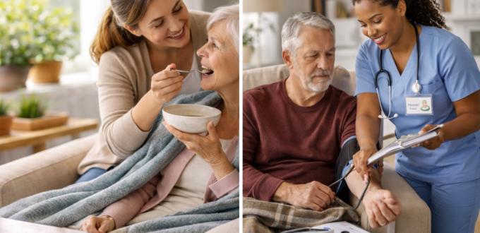 caregiver and a Home Care aide